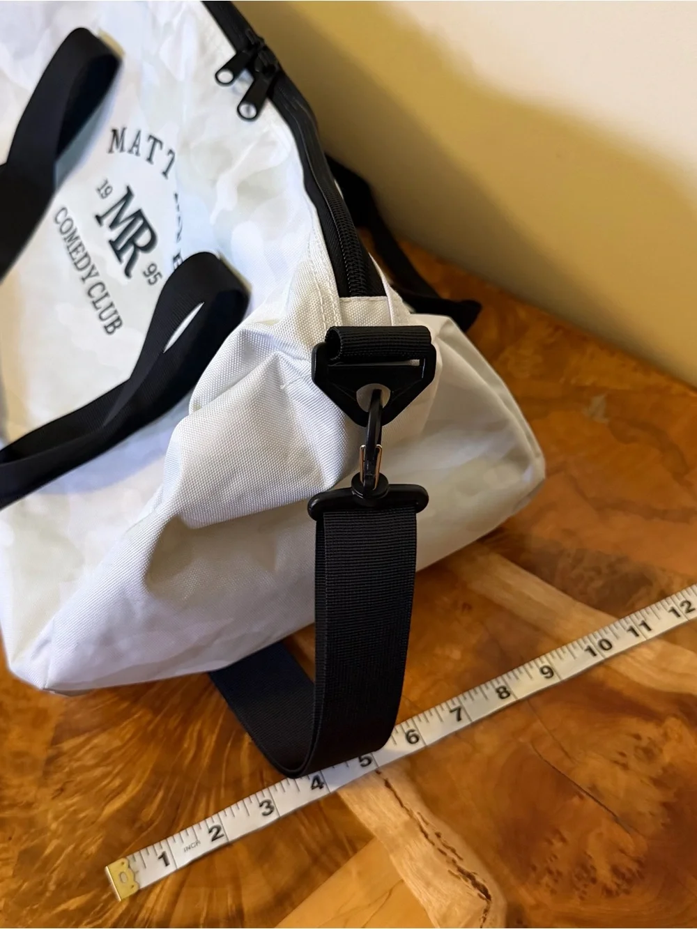 Matt Rife 1995 Comedy Club White Camo Overnight Duffle Gym Bag